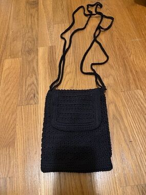 GAP Black Crochet Crossbody Purse